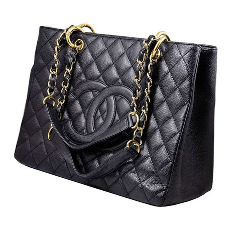 chanel gst caviar bag size 25.5x16x7 cm|Chanel Black Quilted Caviar GST XL Grand Shopping Tote Silver .